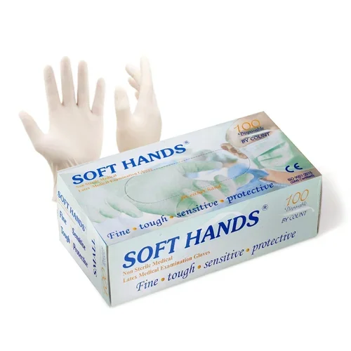 Soft Hands Non Sterile Latex Medical Examination Gloves