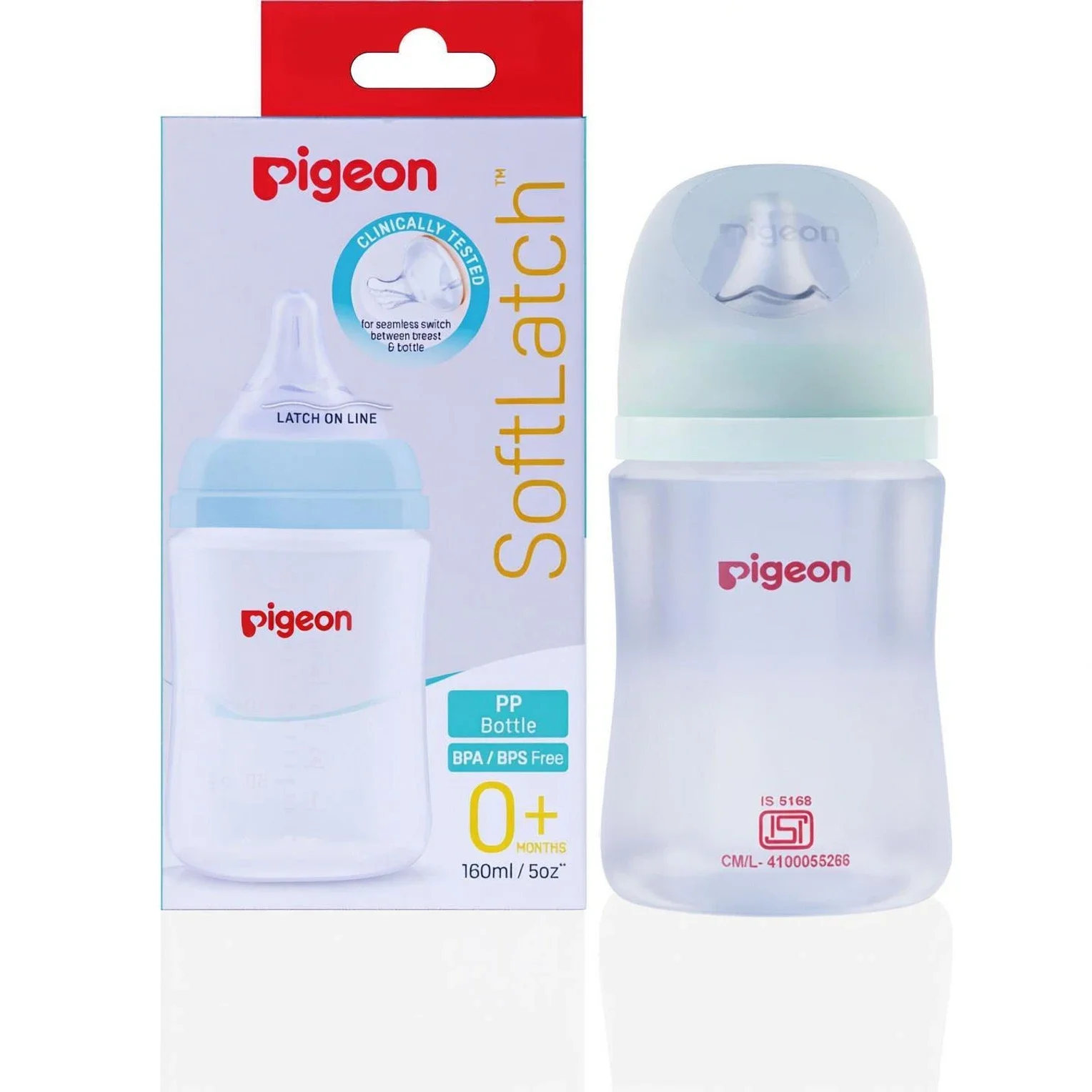 SOFTLATCH Wide Neck 3 Nursing Bottle 160 ml PP Bottle 79206