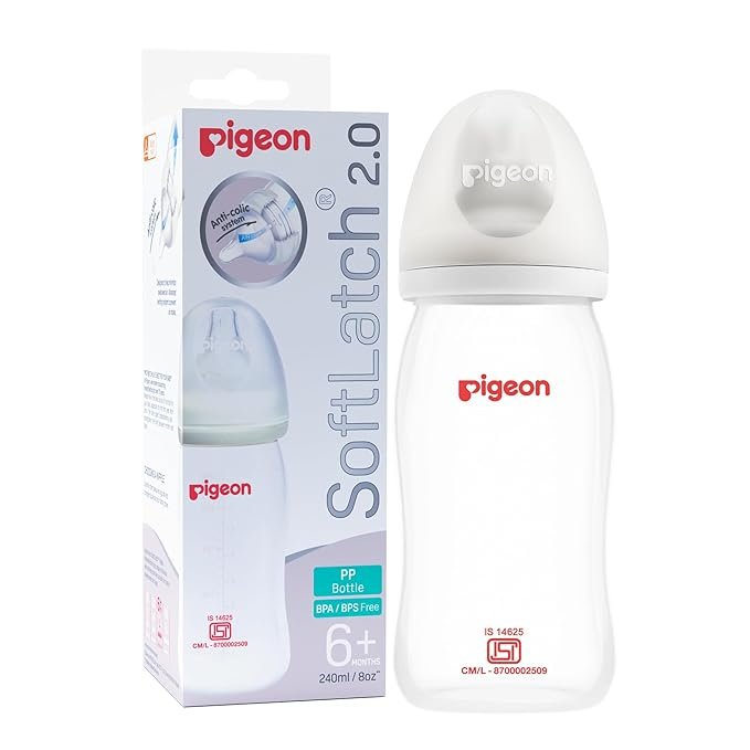 Pigeon SoftLatch R 2.0 Wide Neck PP Baby Bottle 240ml 80592 | Natural Hood