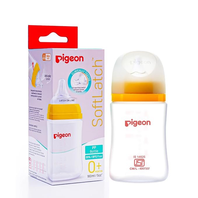 SOFTLATCH Wide Neck 3 Nursing Bottle 160 ml PP Bottle 79204