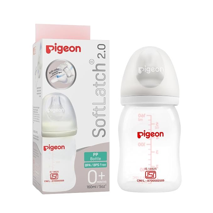 Pigeon SoftLatch R 2.0 Wide Neck PP Baby Bottle 160ml 80589 | BPA/BPS Free