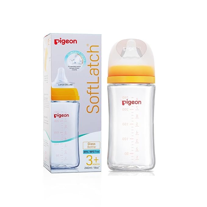 Soft Latch Wide Neck 3 Nursing Glass Bottle 160ml – SKU 79200