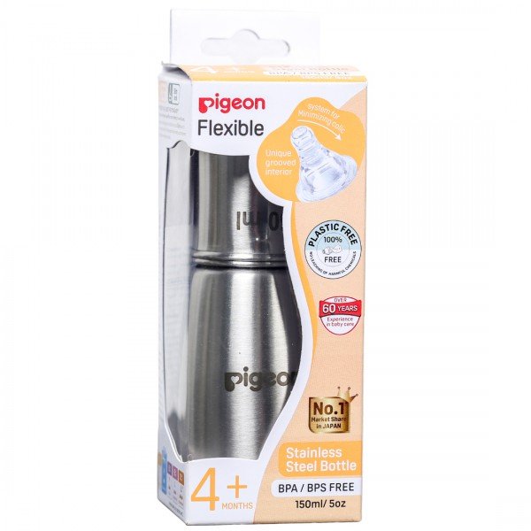 Slim Neck Steel Feeding Bottle 150ml Y Size
