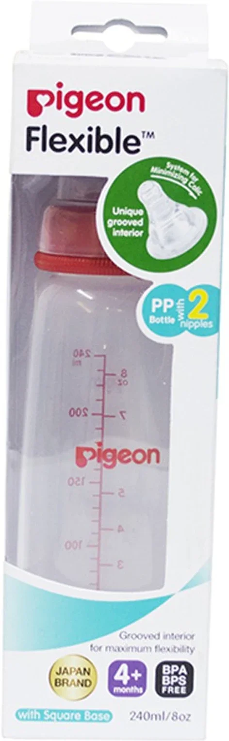 Peristaltic Nursing Bottle KPP 240ml with 2 Nipples M Size