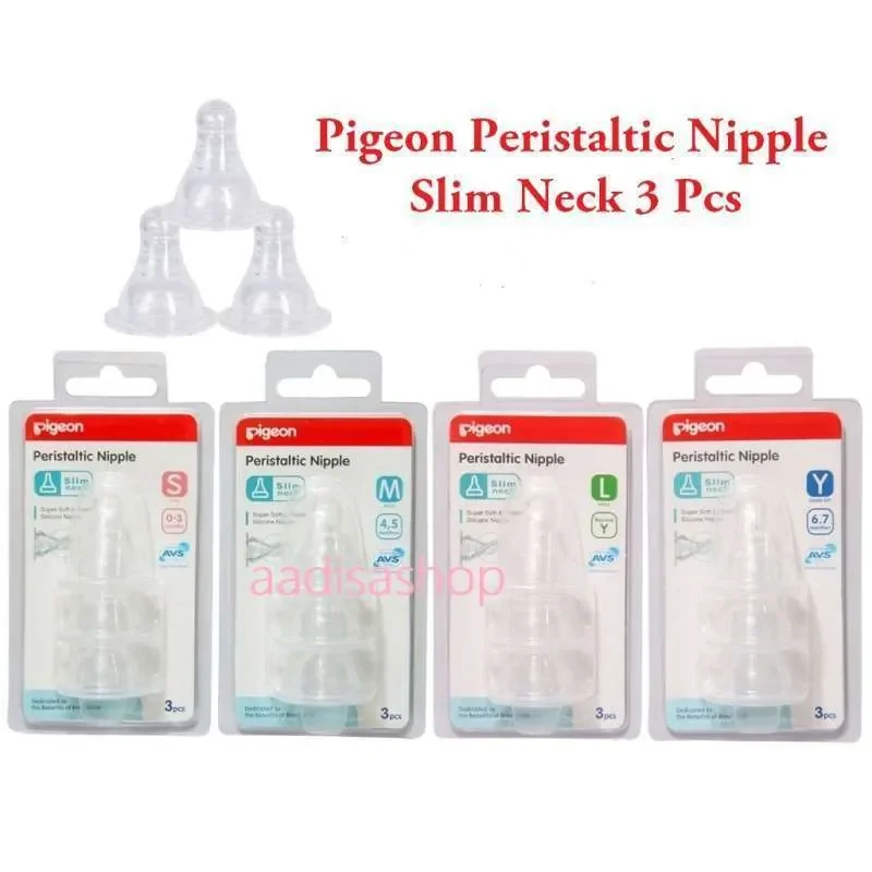 Peristaltic Slim Neck Nipple S Size 3 PCS | Baby Bottle Nipple