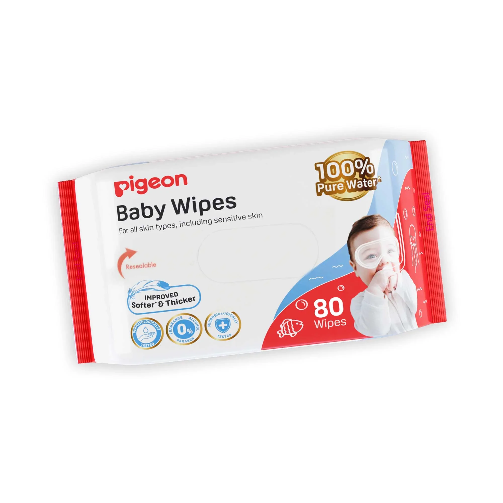 Baby Pure Water Wipes 80 Sheets | Baby Wet Wipes