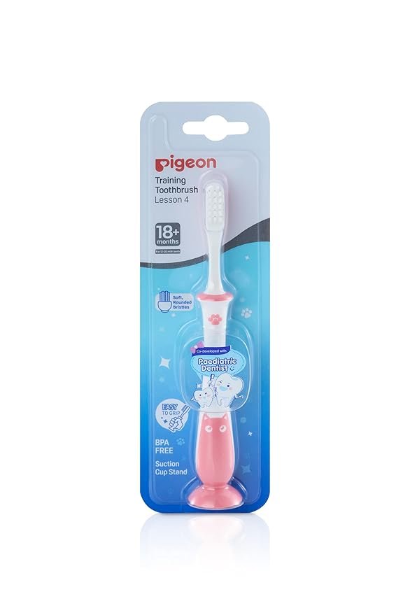 Training Toothbrush Lesson 4 Pink – Baby Toothbrush