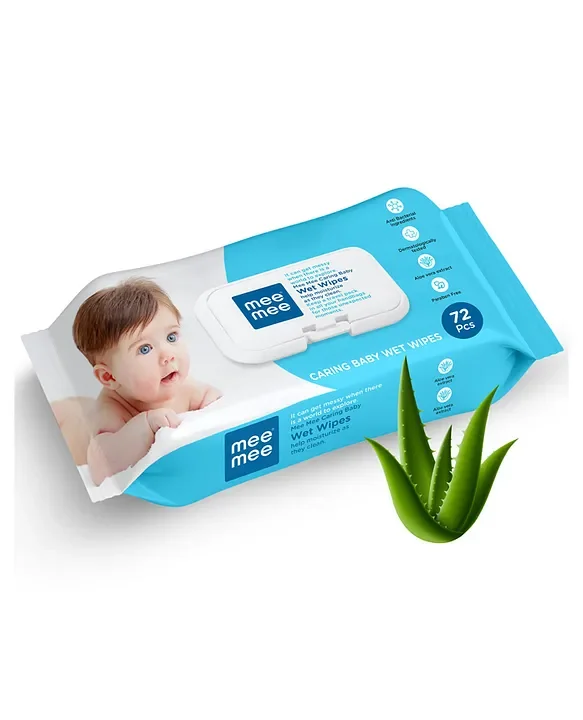 Baby Wet Wipes with Aloe Vera Extract for Soft Skin