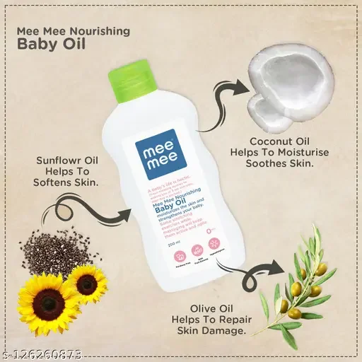 Nourishing Baby Oil with Sunflower Seed Oil 200ml