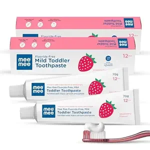 Toddler Toothpaste Strawberry 70g – Fluoride-Free Pack of 2