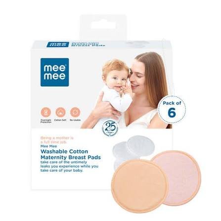 Mainmaiden Washable Breast Pads Pack of 6 – Reusable Super Absorbent