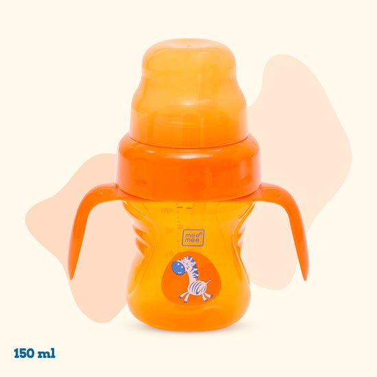 Mainmaiden 2-in-1 Feeding Mug Sipper Cup 150ml with Soft Silicone Spout and Straw