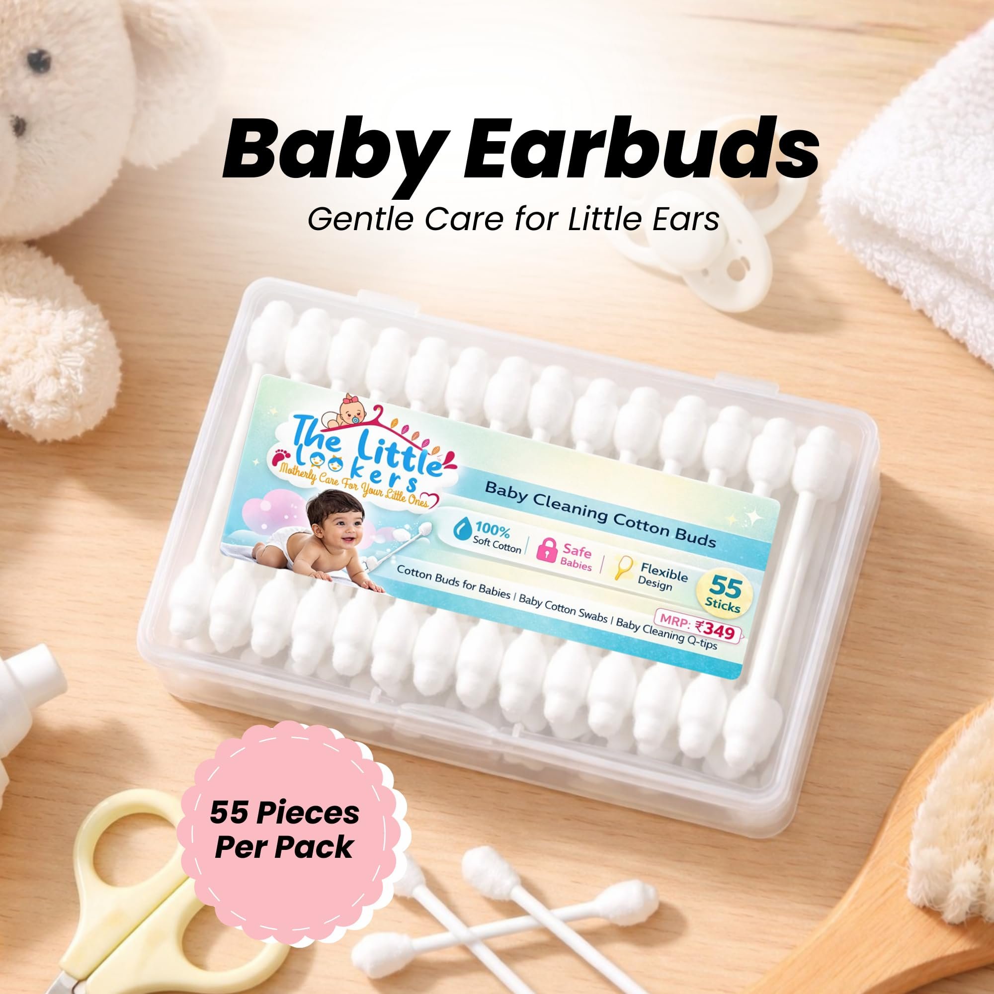 Baby Safety Cotton Buds PK-60 for Gentle Care