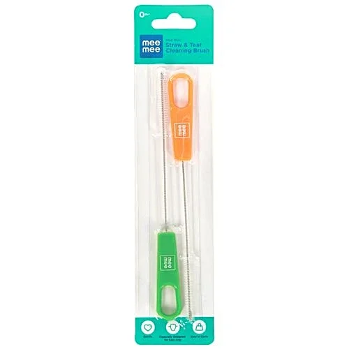 Straw Cleaning Brush with Soft Thin Bristles and Rust-Free Steel