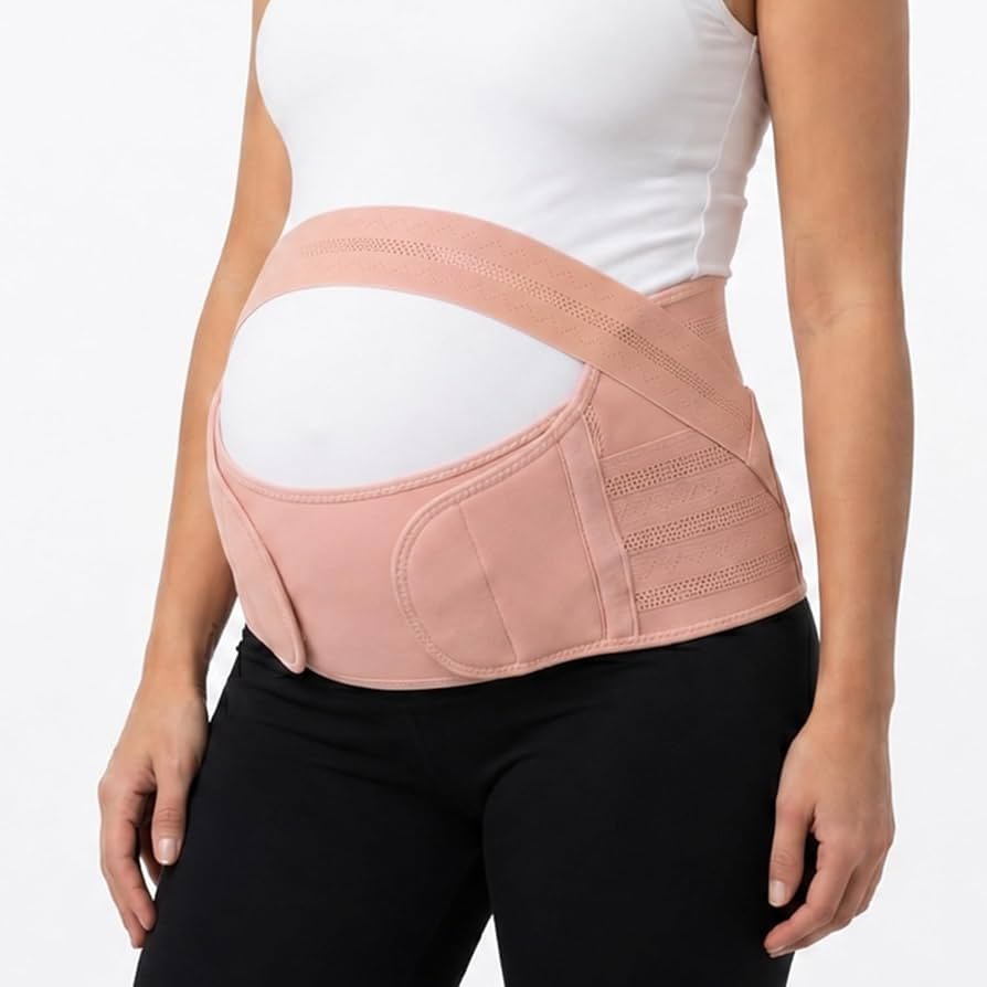 Post Natal Magnetic Maternity Corset Bel| Pink & Cream