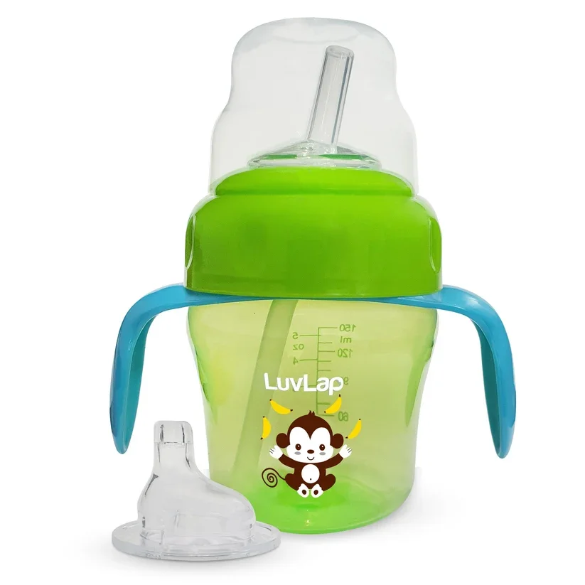 LuvLap Banana Time 2 in 1 Sipper 150ml Green