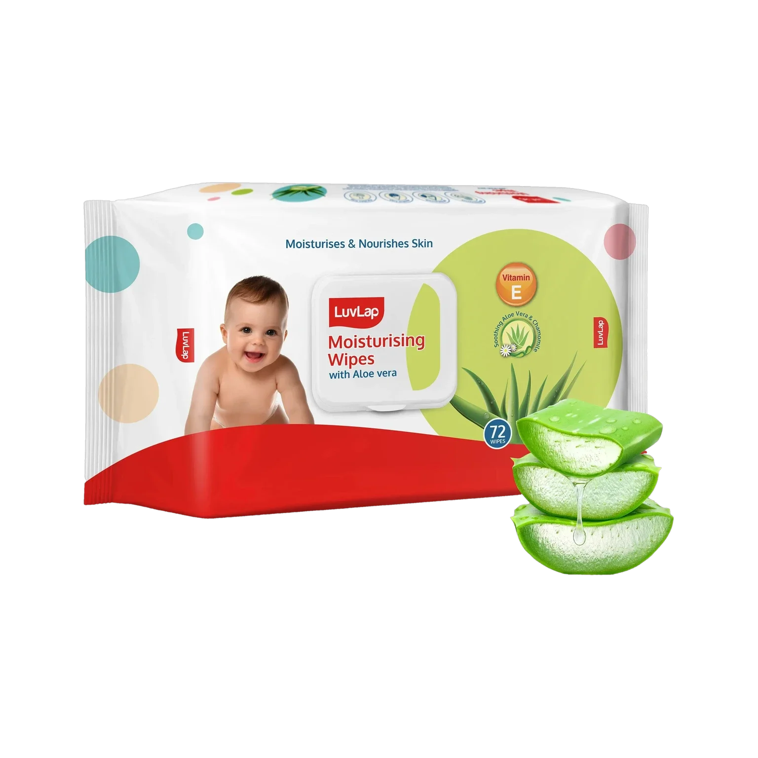 LuvLap Aloe Vera Baby Wipes 72s | Best Gentle Baby Wipes Online