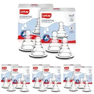 LuvLap Wide Feeding Bottle Nipple X Size