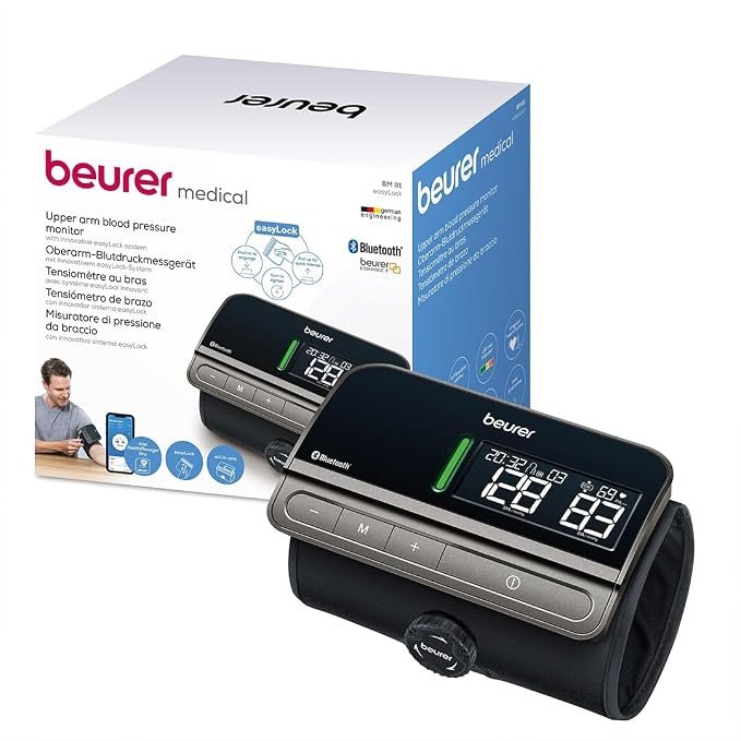 Beurer easyLock Bluetooth Upper Arm Blood Pressure Monitor