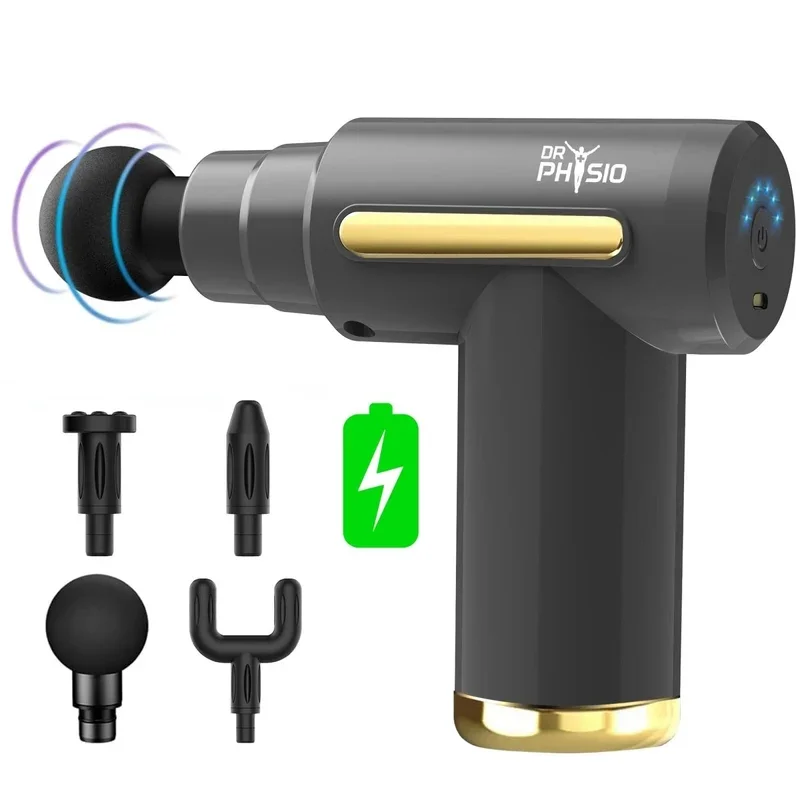 Dr Trust Vibe Graphite Gun Massager  | Rechargeable